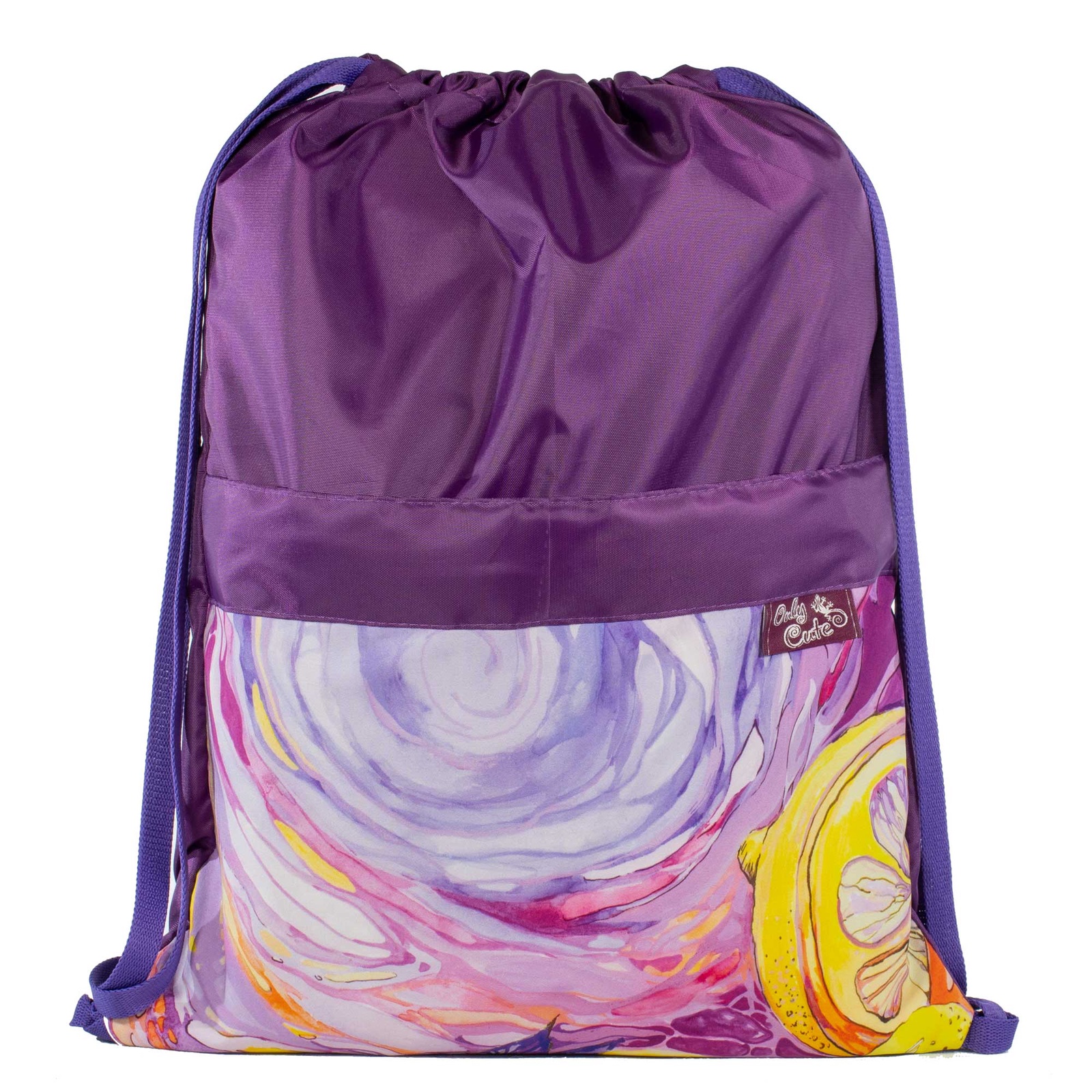 фото Одноместный коврик в рюкзаке OnlyCute "Лимонный фреш" фиолетовый