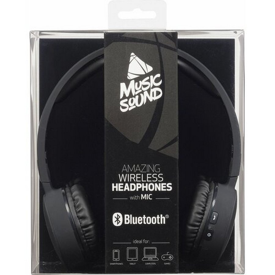 фото Накладные наушники Bluetooth Music Sound/Cellularline. Black (BTMUSICSOUNDK) Aql