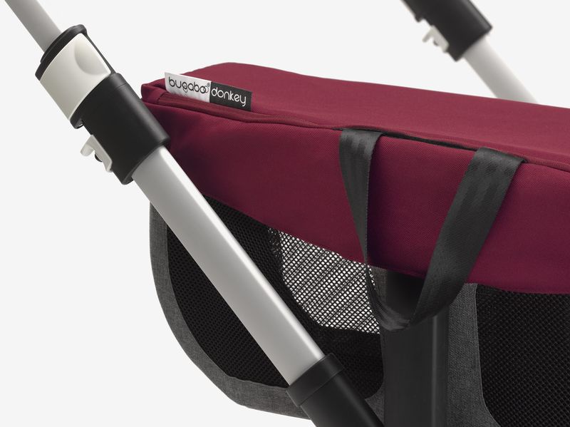 фото Bugaboo Donkey 2 Duo comlete ALU/GREY MELANGE-RUBY RED