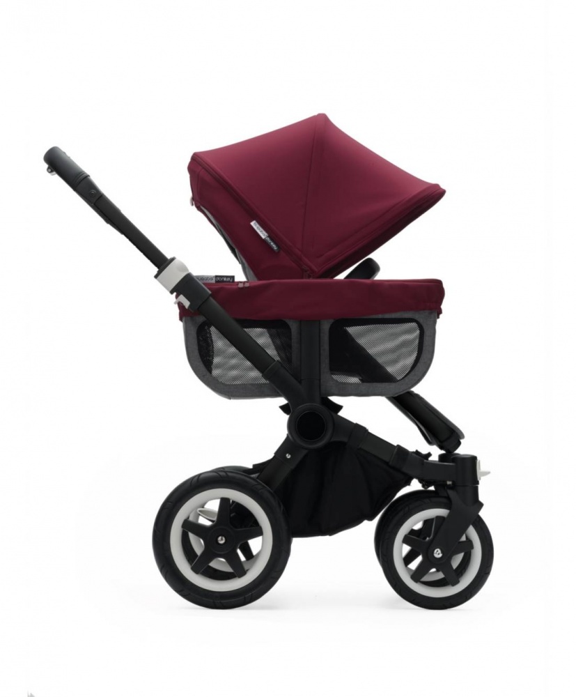 фото Bugaboo Donkey 2 Mono comlete ALU/GREY MELANGE-RUBY RED