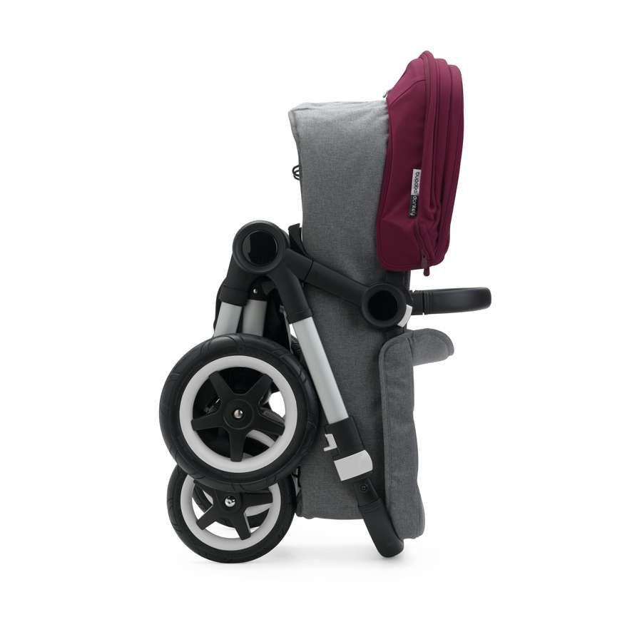 фото Bugaboo Donkey 2 Mono comlete ALU/GREY MELANGE-RUBY RED