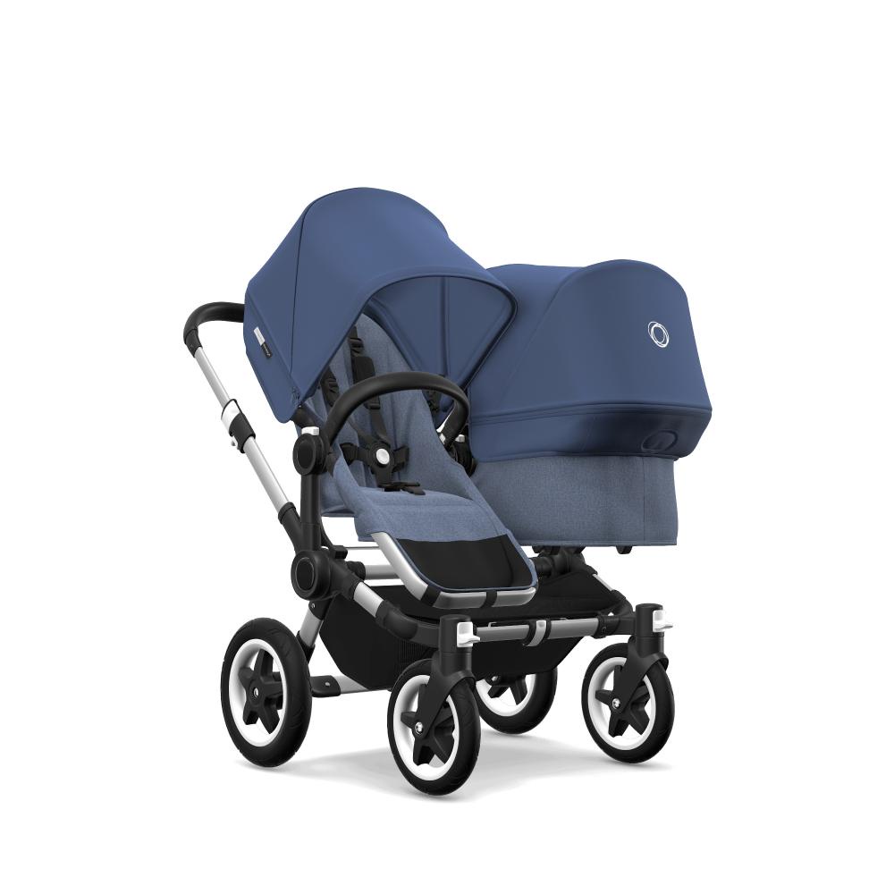 фото Bugaboo Donkey 2 Duo comlete ALU/BLUE MELANGE-SKY BLUE