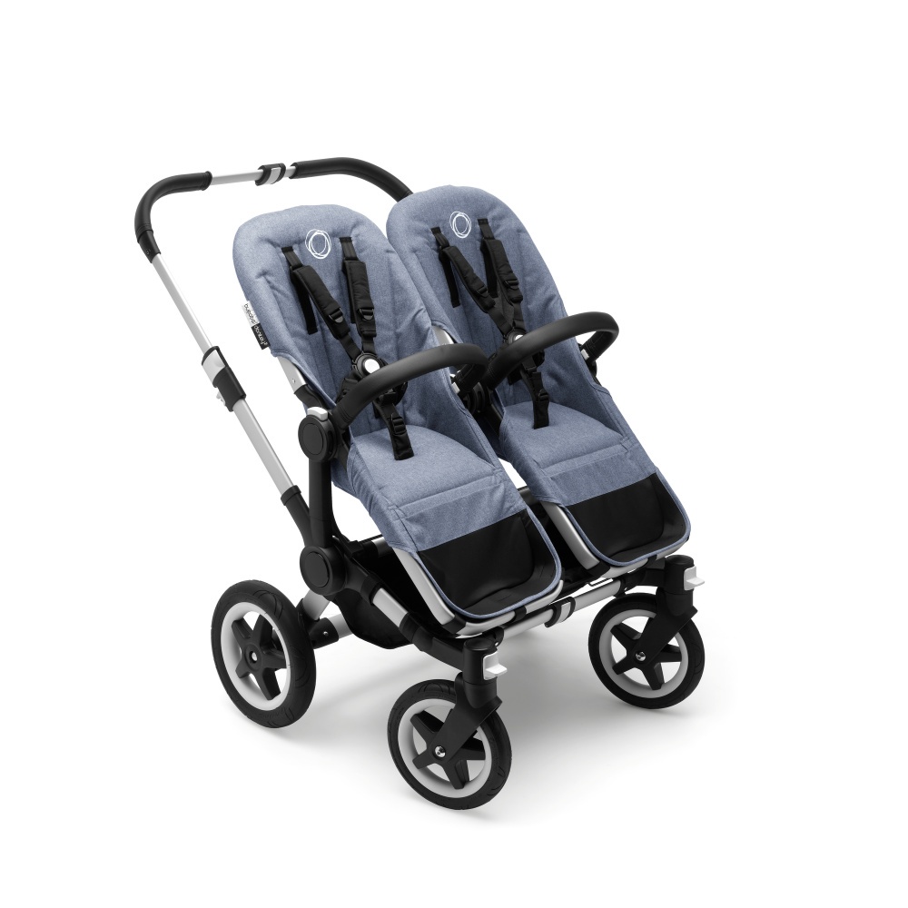 фото Bugaboo Donkey 2 TWIN comlete ALU/BLUE MELANGE-SKY BLUE