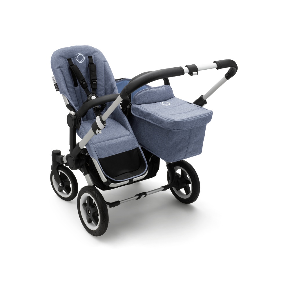 фото Bugaboo Donkey 2 Duo comlete ALU/BLUE MELANGE-SKY BLUE