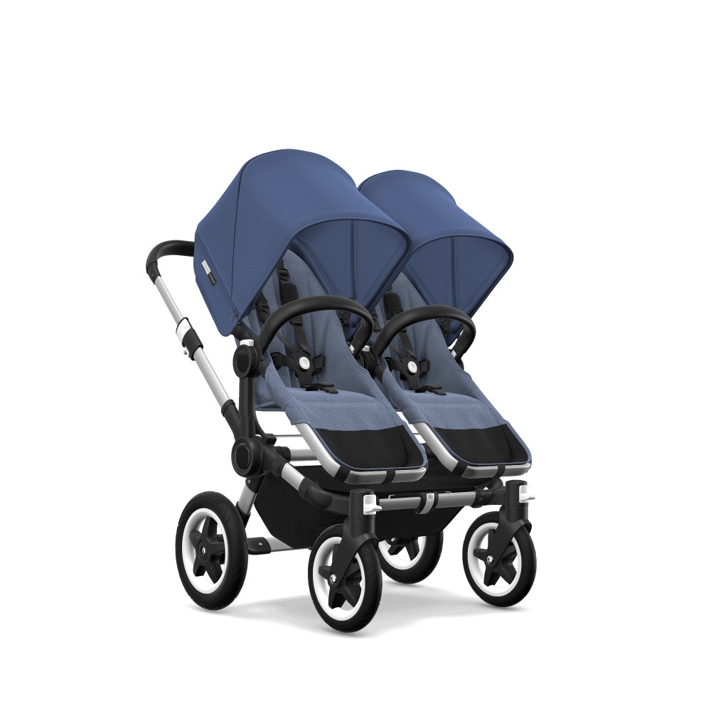 фото Bugaboo Donkey 2 TWIN comlete ALU/BLUE MELANGE-SKY BLUE