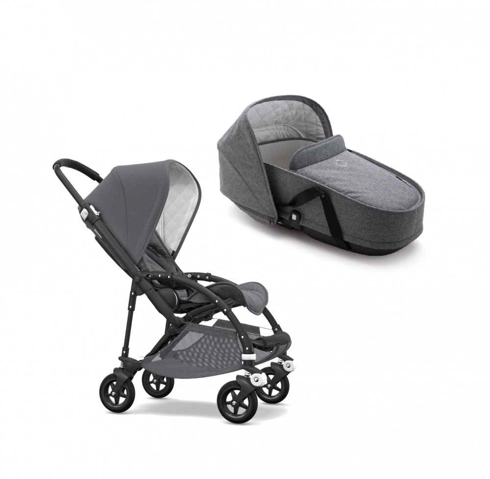 фото Bugaboo Коляска 2 в 1 Bee5 complete BLACK/GREY MELANGE Classic Collection