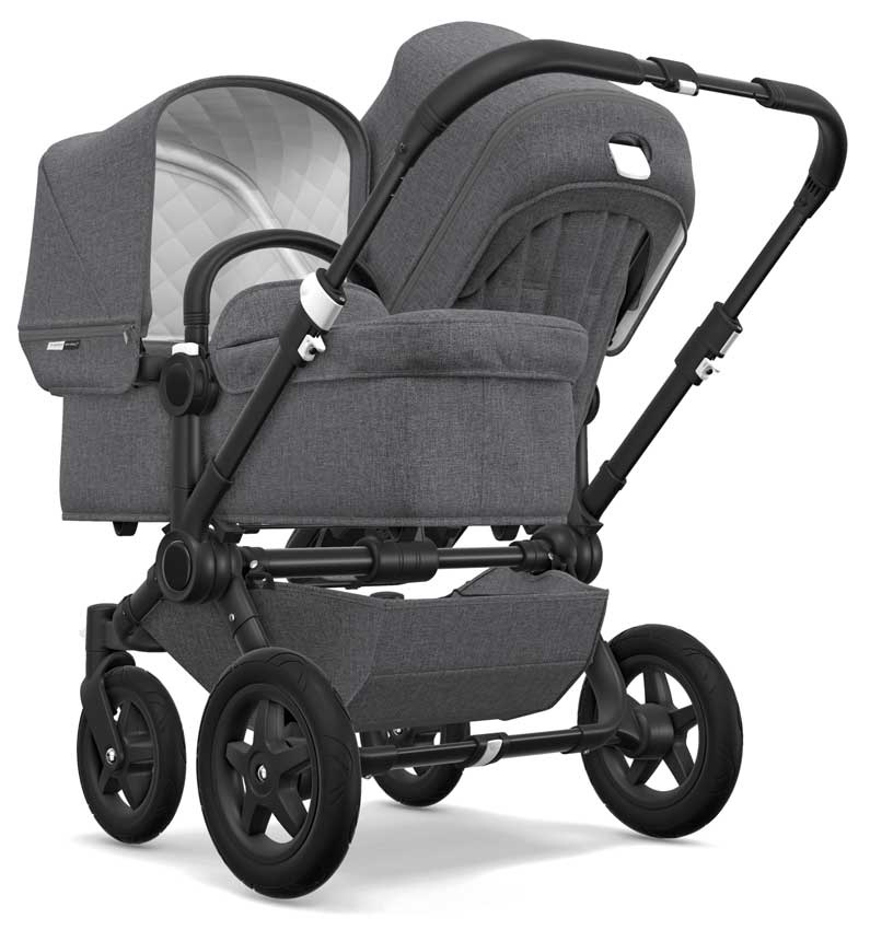 фото Bugaboo Donkey 2 Classic DUO comlete BLACK/GREY MELANGE