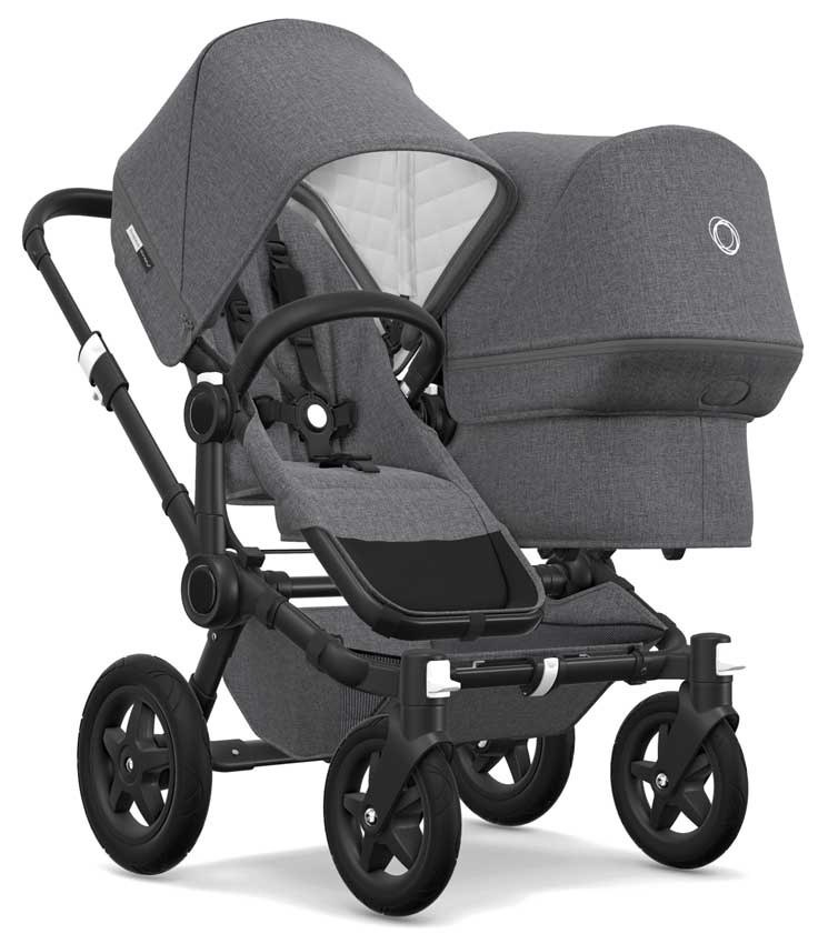 фото Bugaboo Donkey 2 Classic DUO comlete BLACK/GREY MELANGE