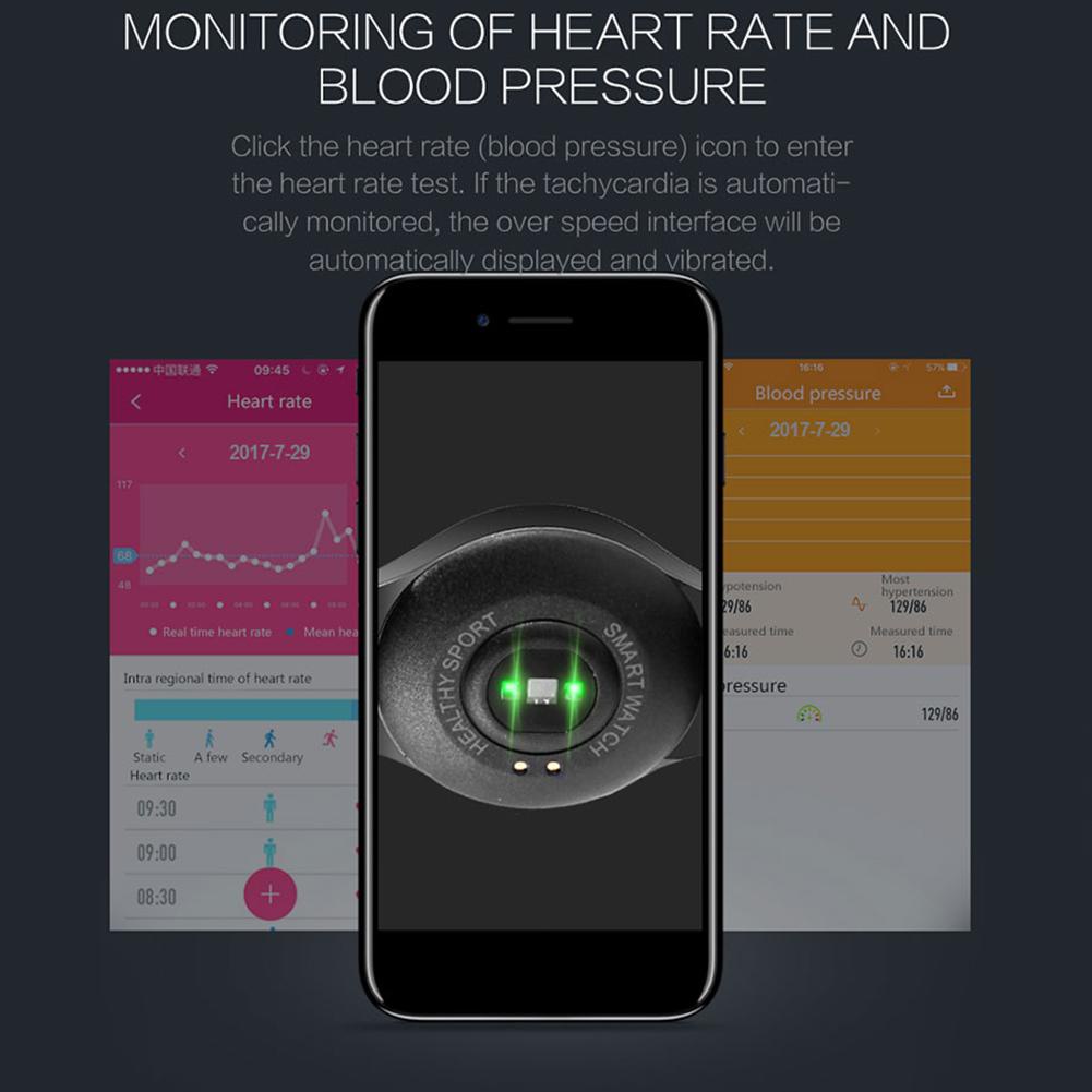 фото Y7 артериального давления Heart Rate Monitor Водонепроницаемый Смарт часы (черная кожа) None