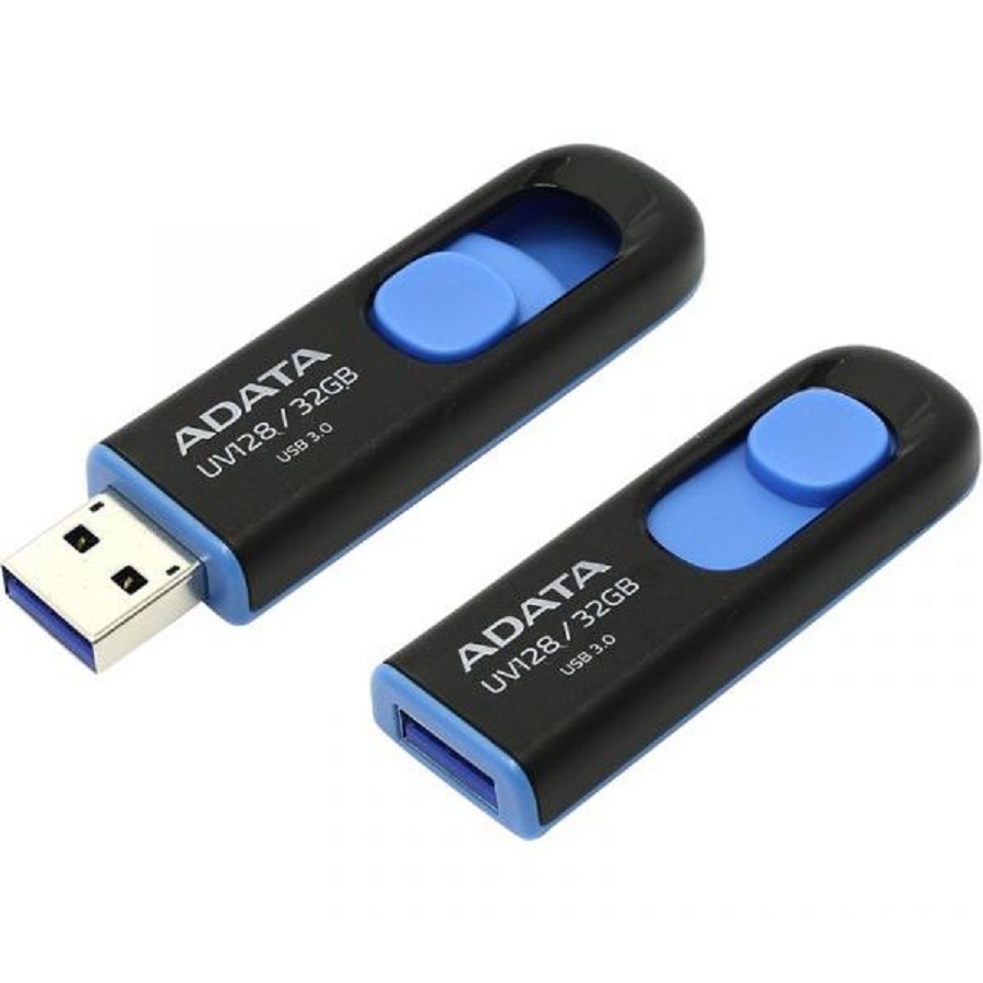 фото Флеш накопитель 32GB A-DATA UV128, USB 3.0, черный/синий Adata