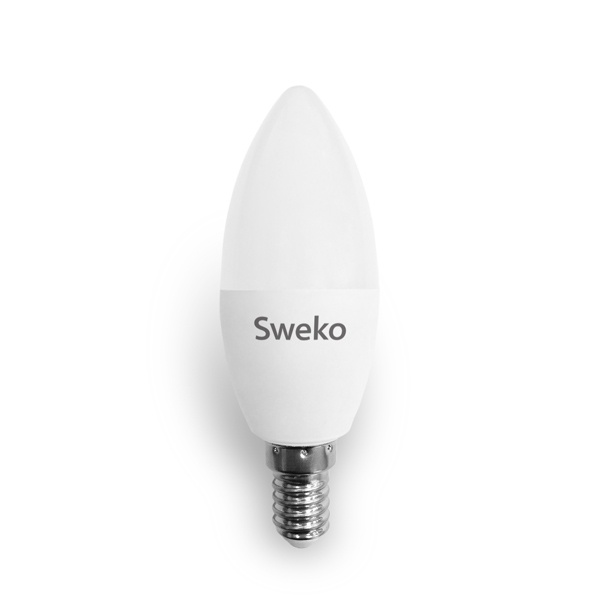 фото Лампочка Sweko 42LED-C35-10W-230-4000K-E14, Холодный свет 10 Вт, Светодиодная