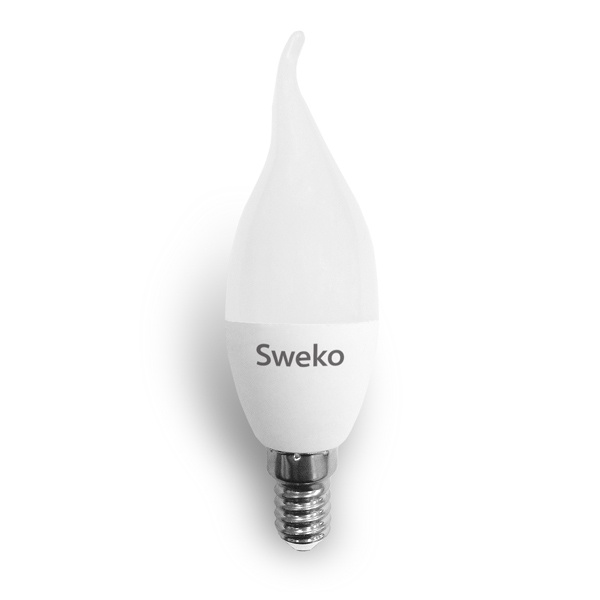 фото Лампочка Sweko 42LED-C35-7W-230-4000K-E14-T, Холодный свет 7 Вт, Светодиодная