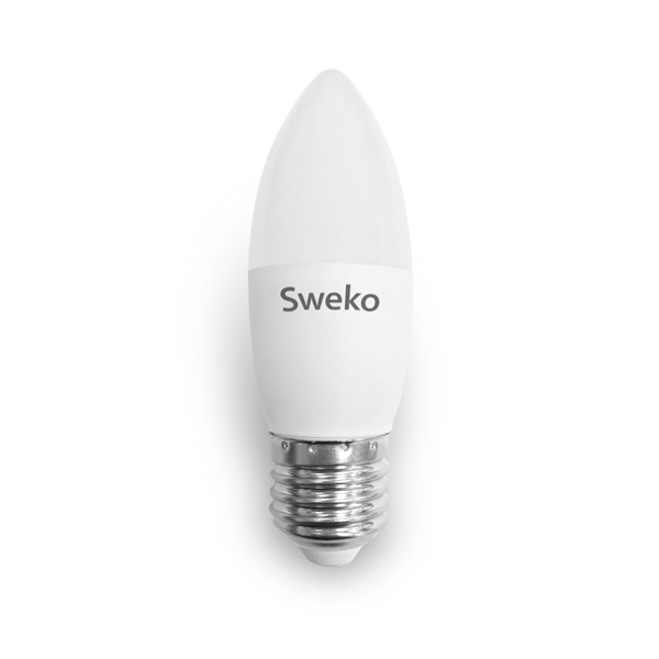 фото Лампочка Sweko 42LED-С35-10W-230-4000K-E27, Холодный свет 10 Вт, Светодиодная