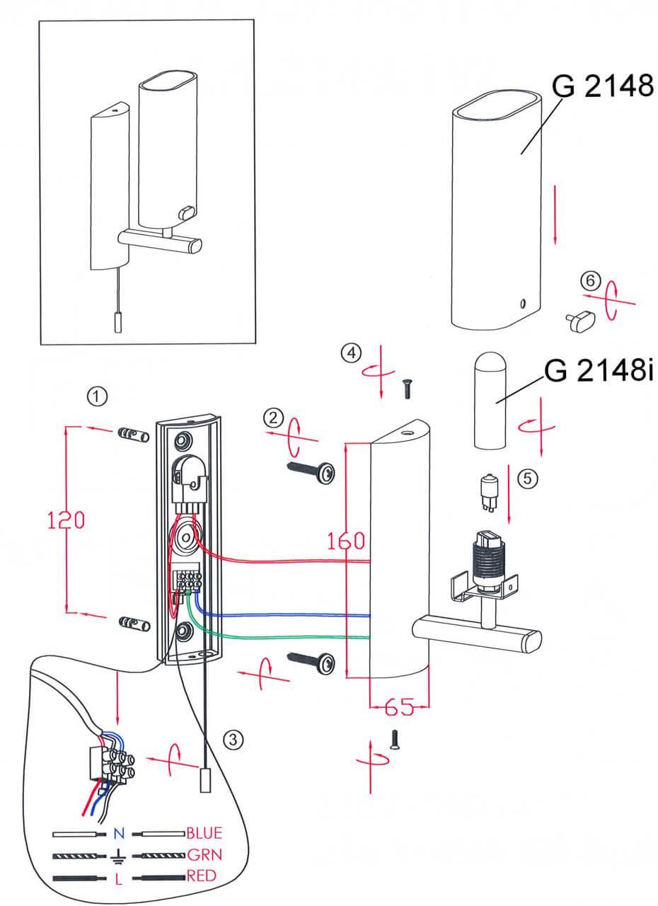 фото Бра Odeon Light 2148/1W, G9, 40 Вт