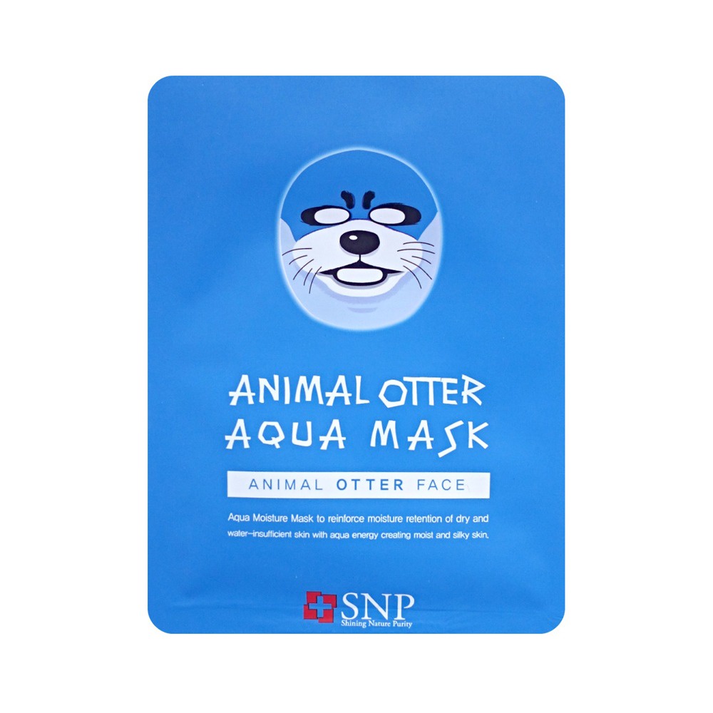 фото SNP тканевая маска увлажняющая с рисунком Выдра Animal Otter Aqua Mask, 30 мл.