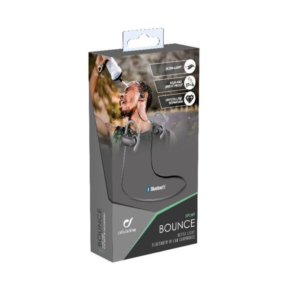 фото Наушники вкладыши Bluetooth AQL/Cellularline с креплением на ухе BOUNCE. Grey (BTBOUNCED)