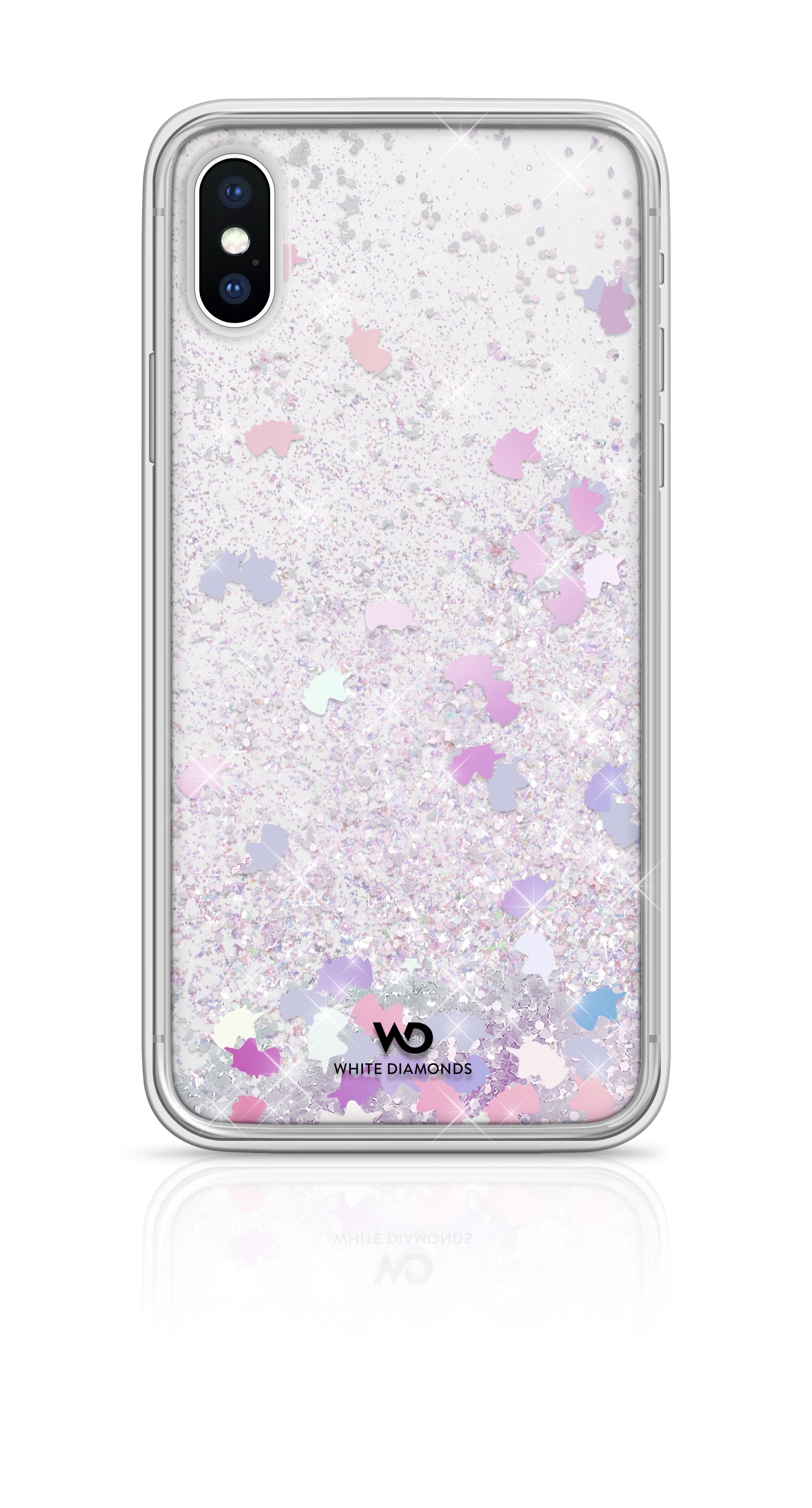 фото Чехол для Apple iPhone XS, Apple iPhone X Sparkle Unicorns White diamonds