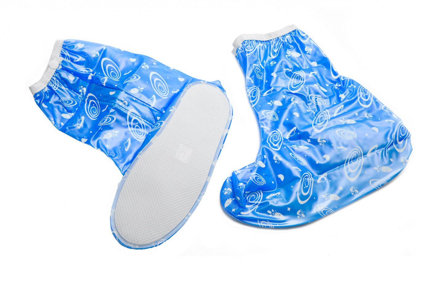 фото Чехлы грязезащитные для женской обуви - сапожки, размер M, цвет голубой Bradex
