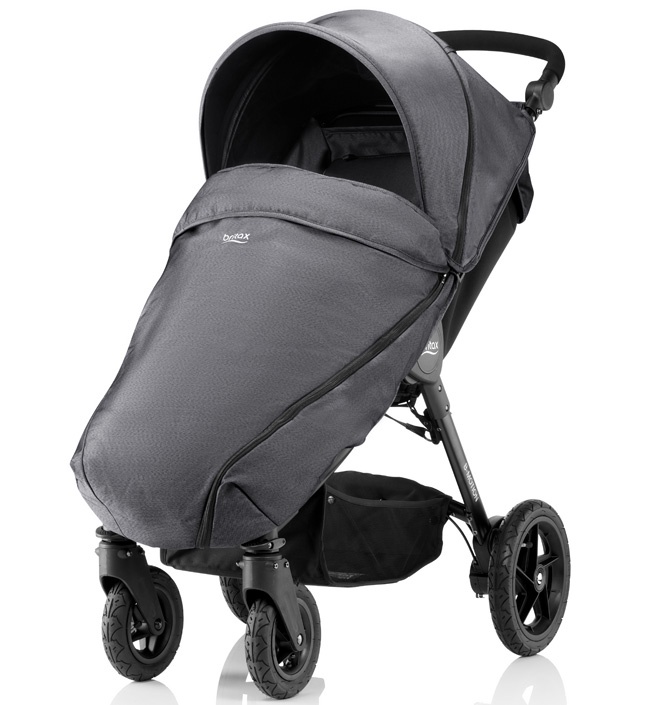 фото Детская коляска Britax Roemer B-Motion 4 Black Denim с накидкой на ножки