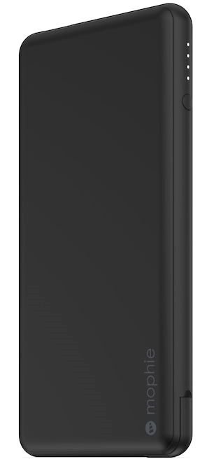 фото Внешний портативный аккумулятор Mophie Powerstation Plus USB-C 6000 mAh. Встроенный кабель USB-C PD черный