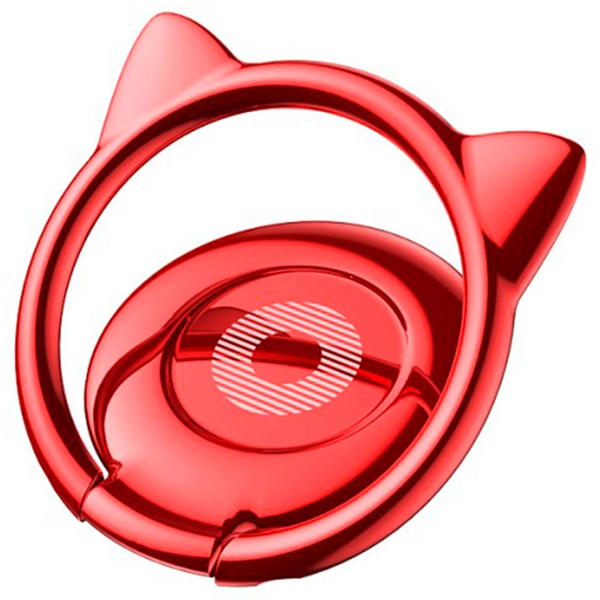 фото Держатель-кольцо Baseus Cat Ear Ring Bracket - Красный (SUMA-09)