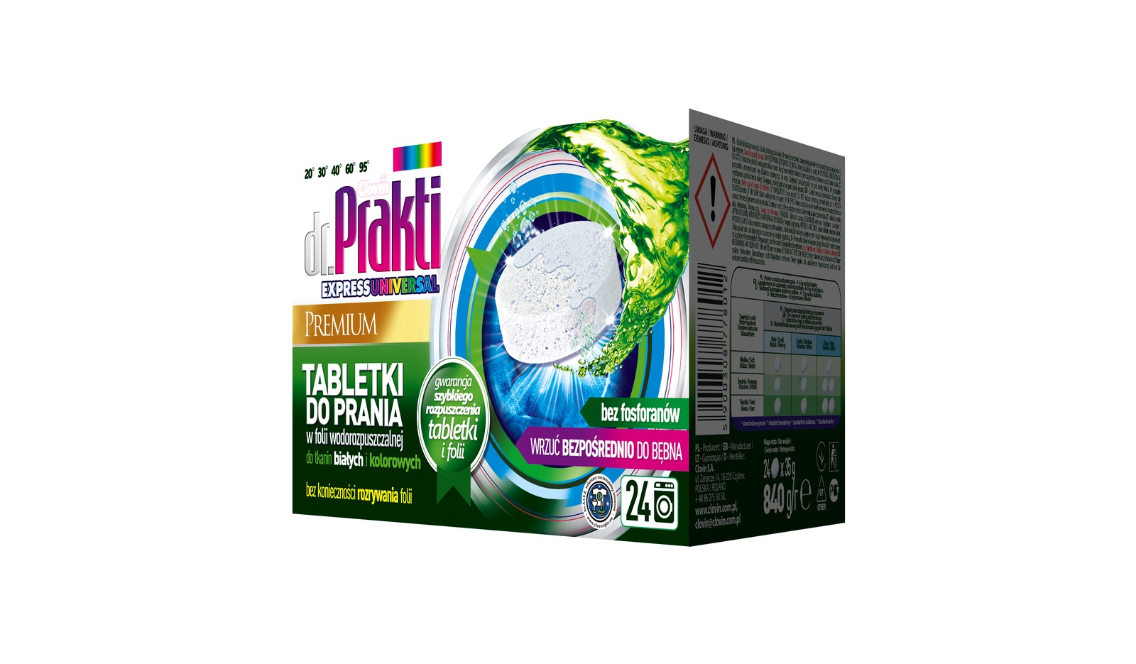 фото Капсулы для стирки порошковые Dr. Prakti Universal 24 х 35 гр PREMIUM Clovin