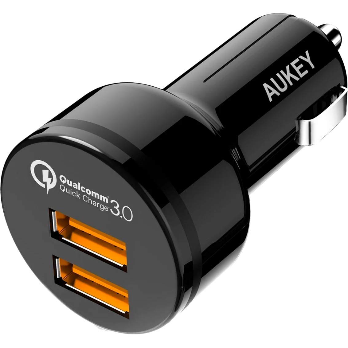 фото Автомобильное зарядное устройство быстрое QC 3.0 2xUSB Aukey CC-T8