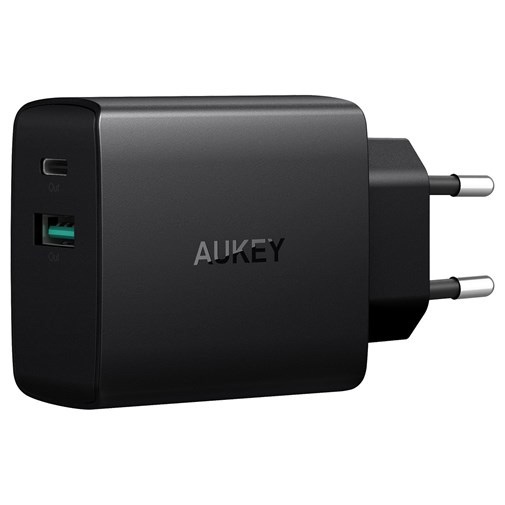 фото Сетевое зарядное устройство USB+USB Type-C Aukey PA-Y9
