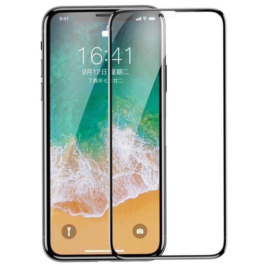 фото Защитное стекло для iPhone X/XS 3D Baseus All-screen Arc-surface - Черное (SGAPIPHX-KE01)