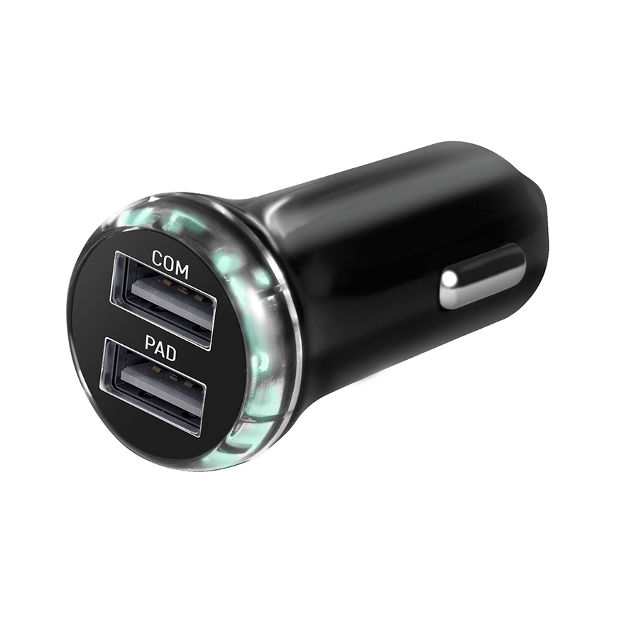 фото Автомобильное зарядное устройство (в прикуриватель) GAL UC-3207 3А для портативных устройств с двумя разъемами USB