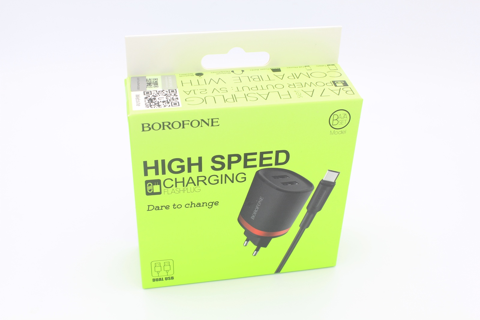 фото Зарядное устройство Borofone BA7A 2 USB 2.4A черный