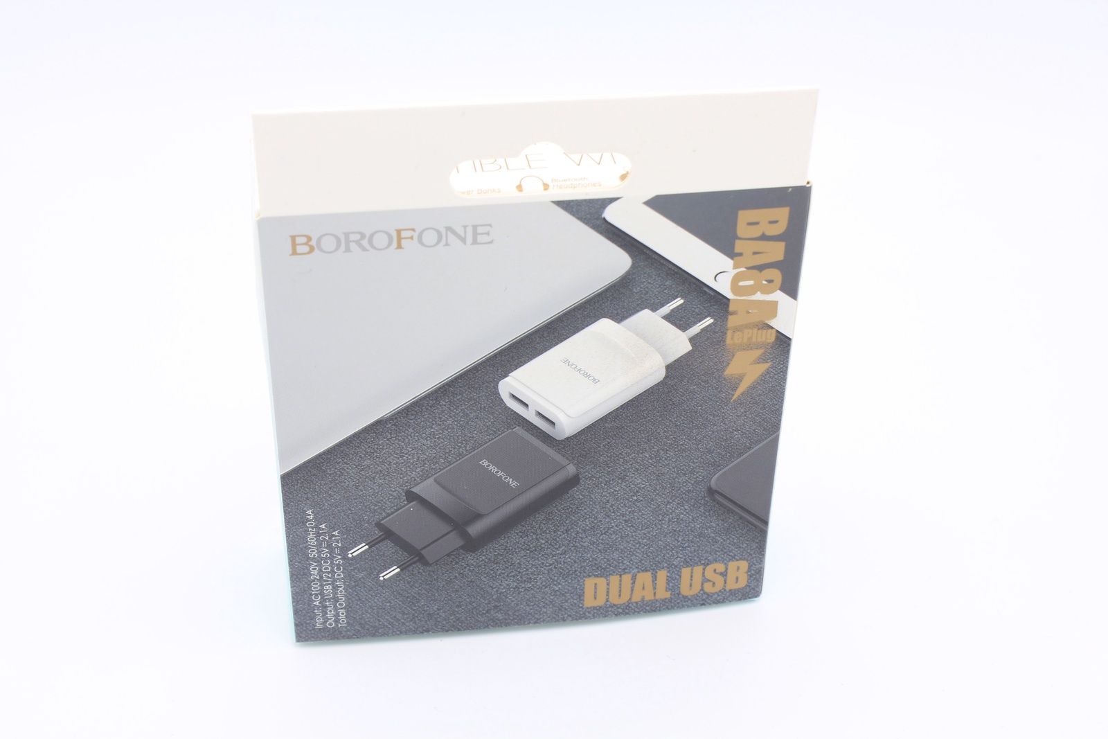 фото Зарядное устройство Borofone BA8A 2 USB 2.1A черное