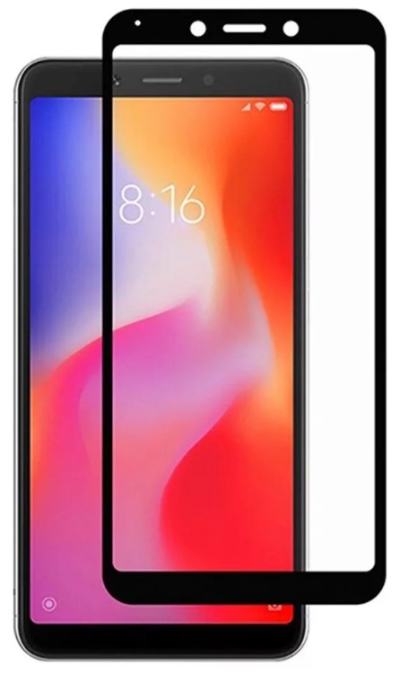 фото Защитное стекло TFN Full Screen Xiaomi Redmi 6A (черная рамка)