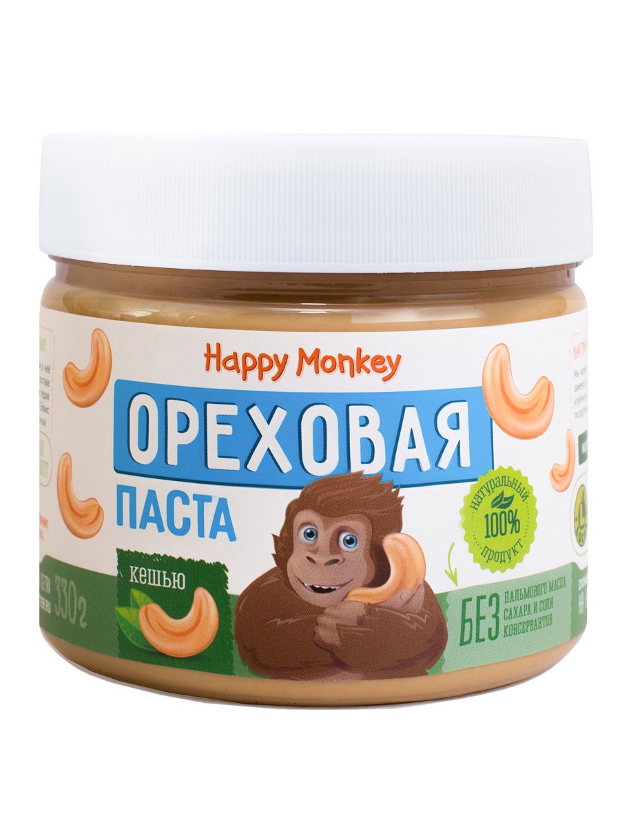 фото Ореховая паста "Кешью" Happy monkey