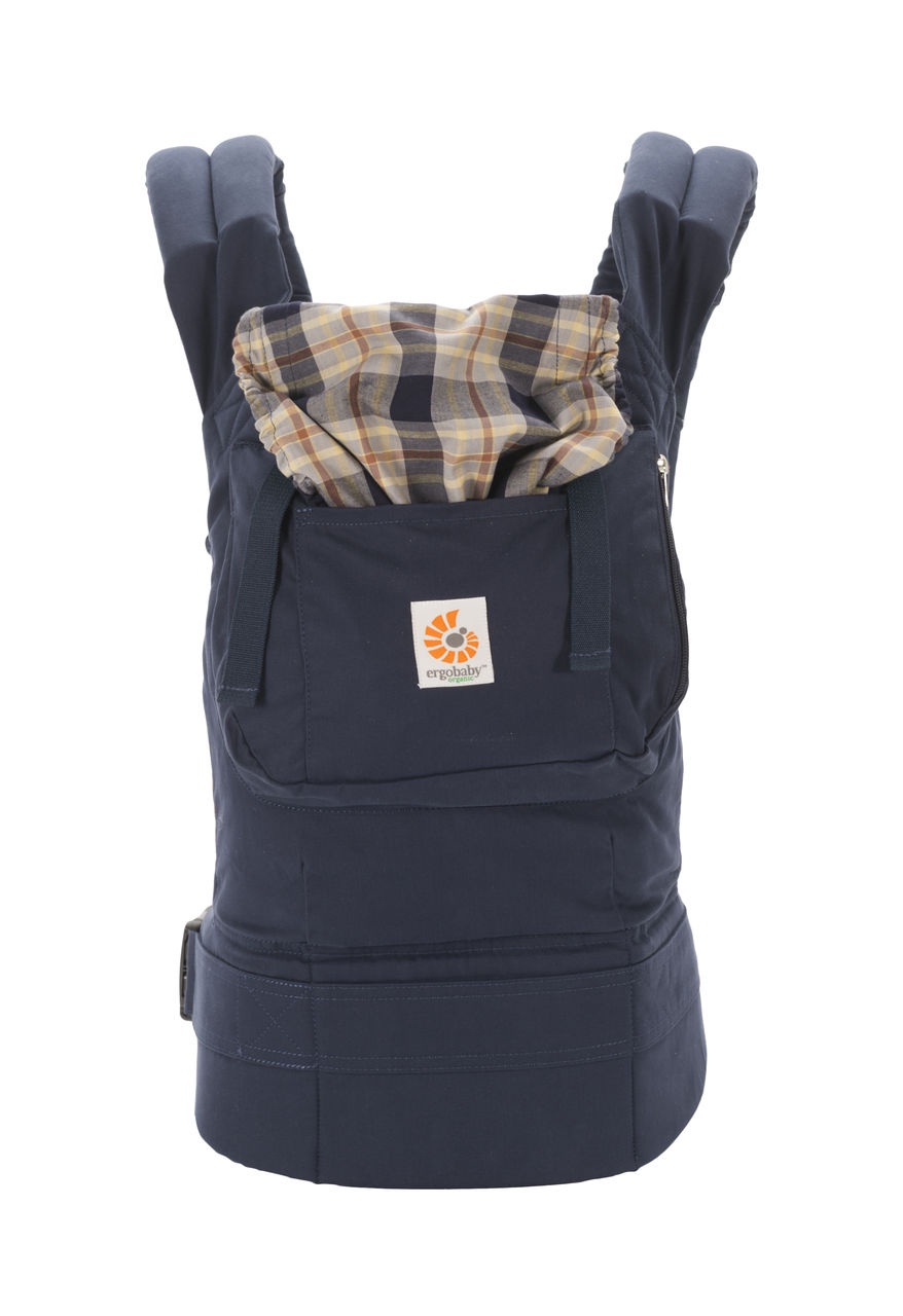 Рюкзакпереноска ERGObaby carrier organic "Синяя клетка" купить с