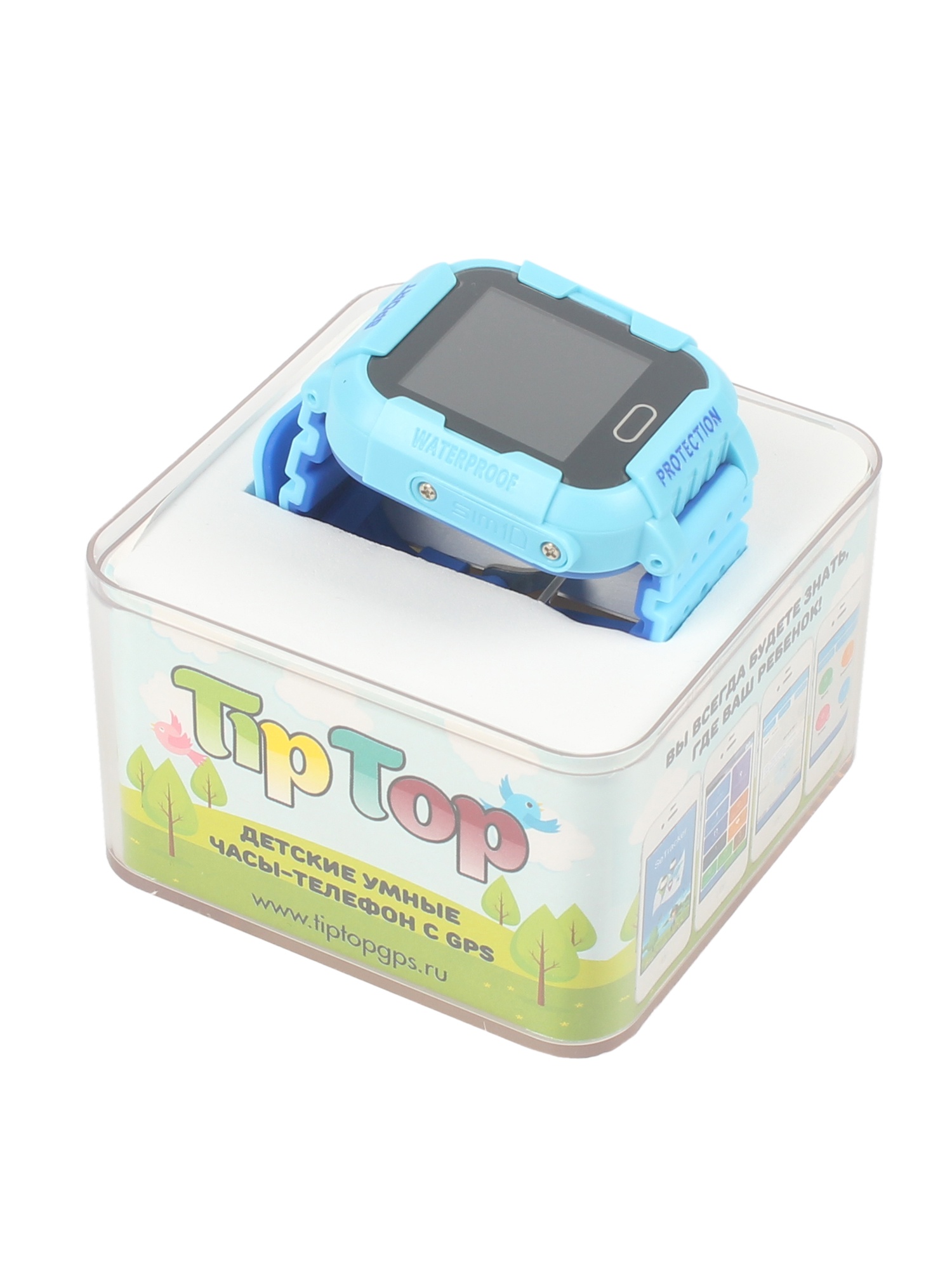 фото Детские умные часы-телефон КТ03 IP67 TipTop Голубые, синие