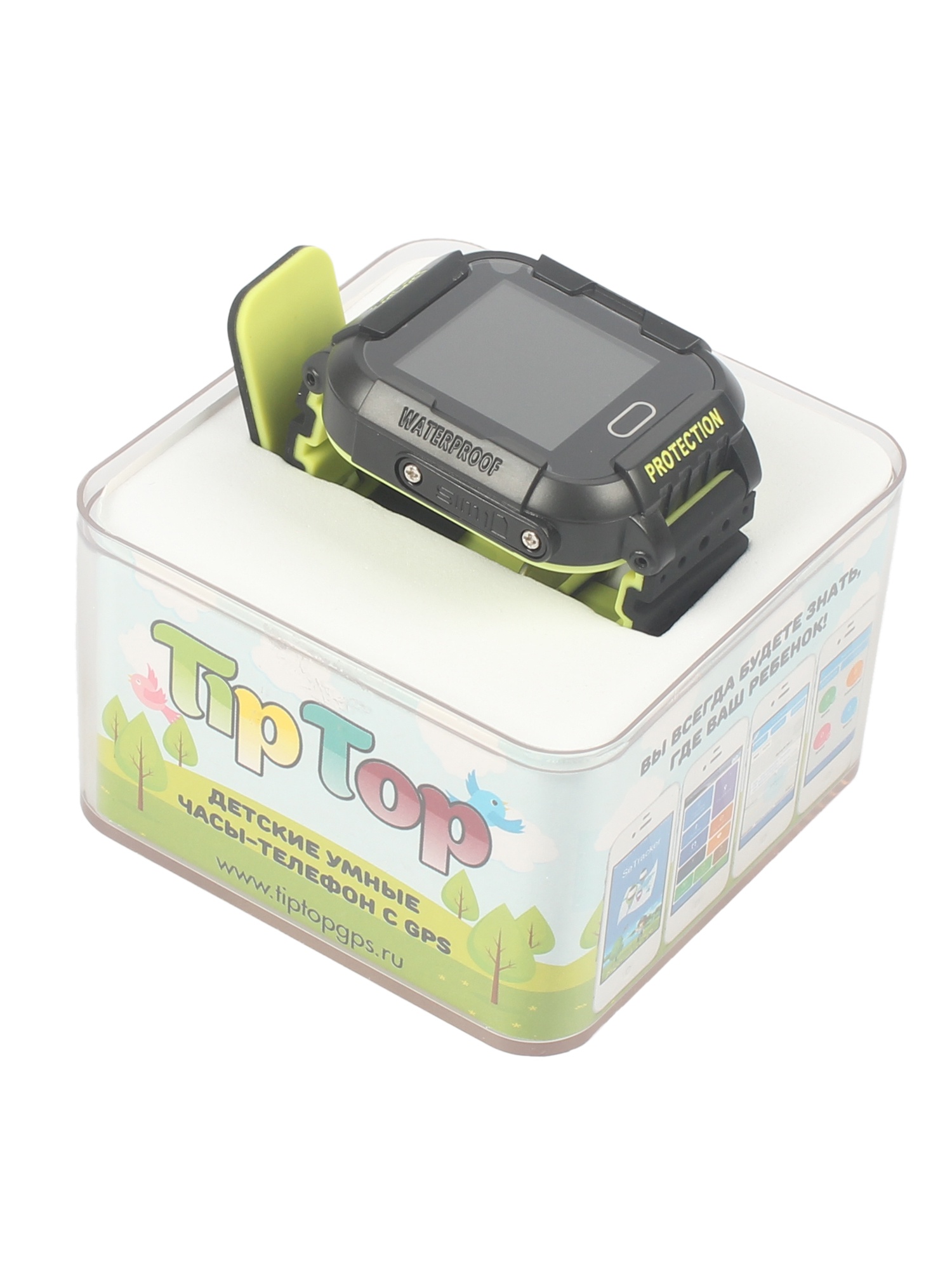 фото Детские умные часы-телефон КТ03 IP67 TipTop Черные, зеленые