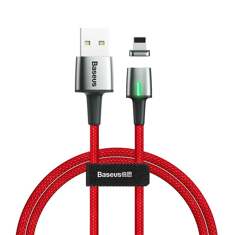 фото Кабель магнитный Baseus Zinc Magnetic Cable USB For iP 1.5A 2m Red