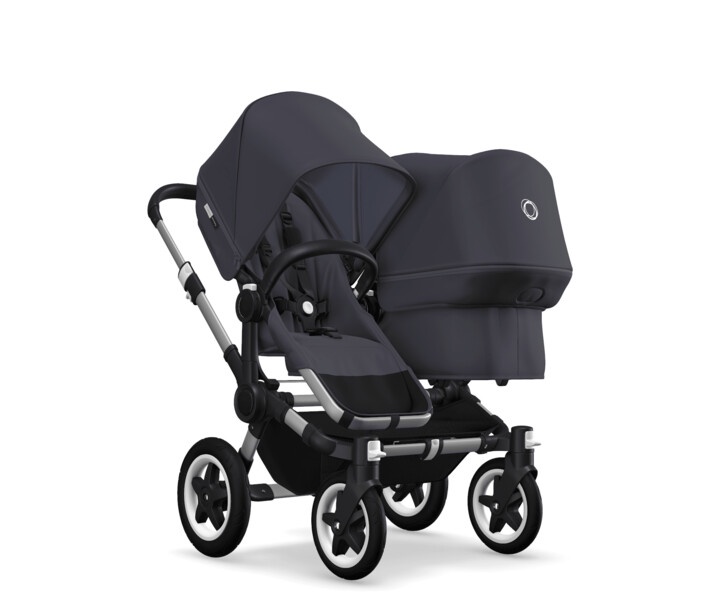 фото Bugaboo Коляска для погодок Donkey 2 Duo ALU/ STEEL BLUE/STEEL BLUE 2019