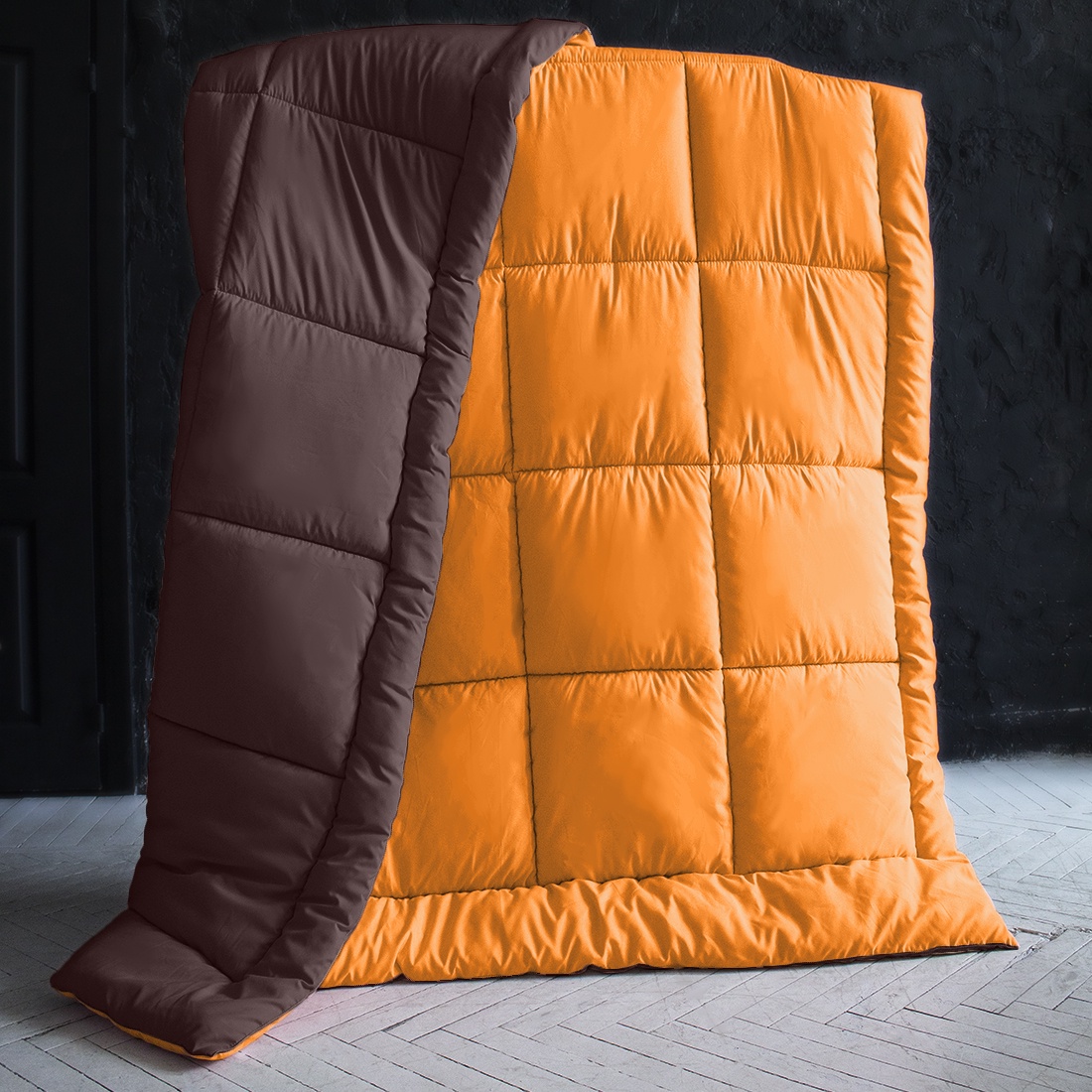 фото Одеяло "SleepiX", Мультиколор, цвет: оранжевый, темно-коричневый, 155х215 см Sleep ix