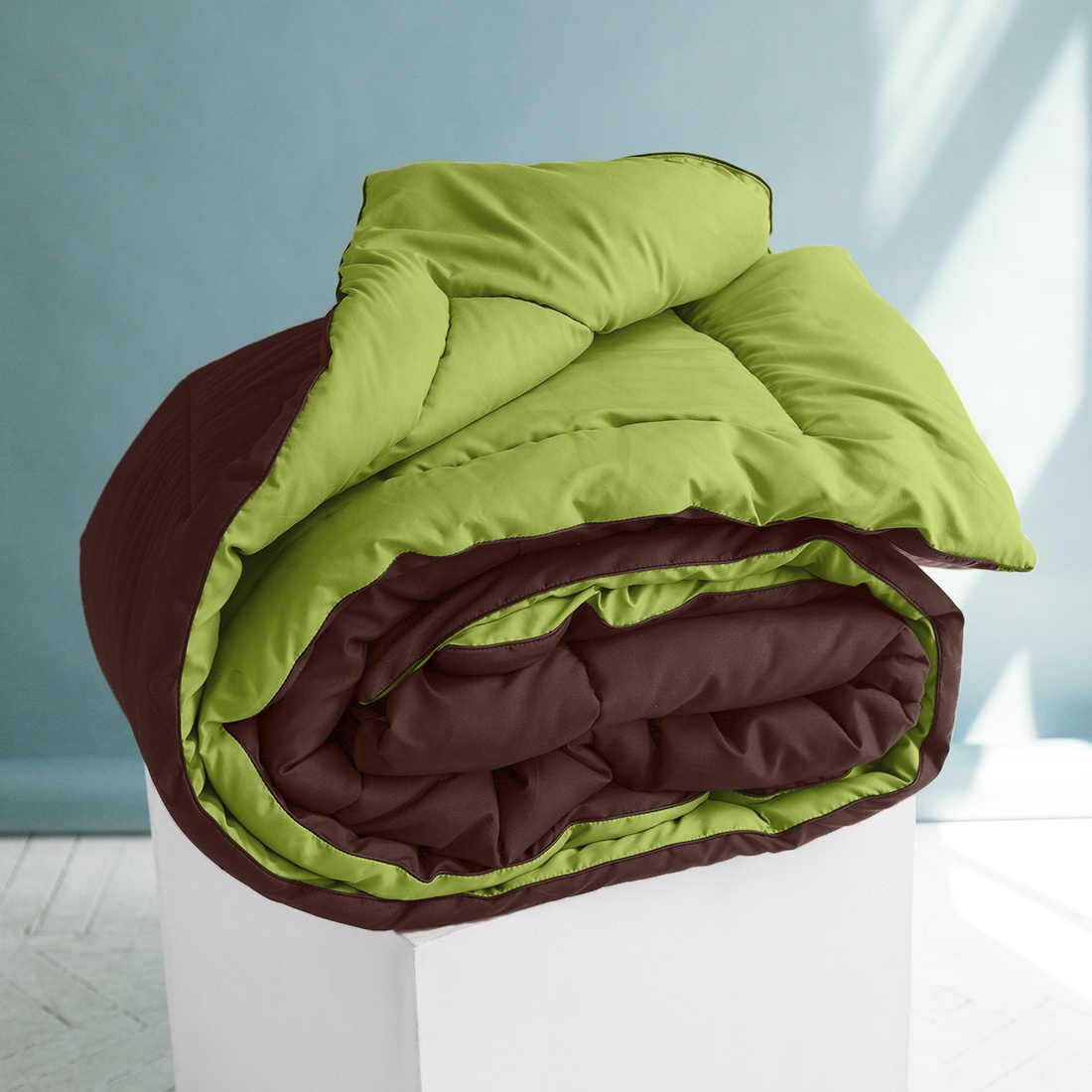 фото Одеяло "SleepiX", Мультиколор, цвет: темно-коричневый, салатовый, 220х240 см Sleep ix