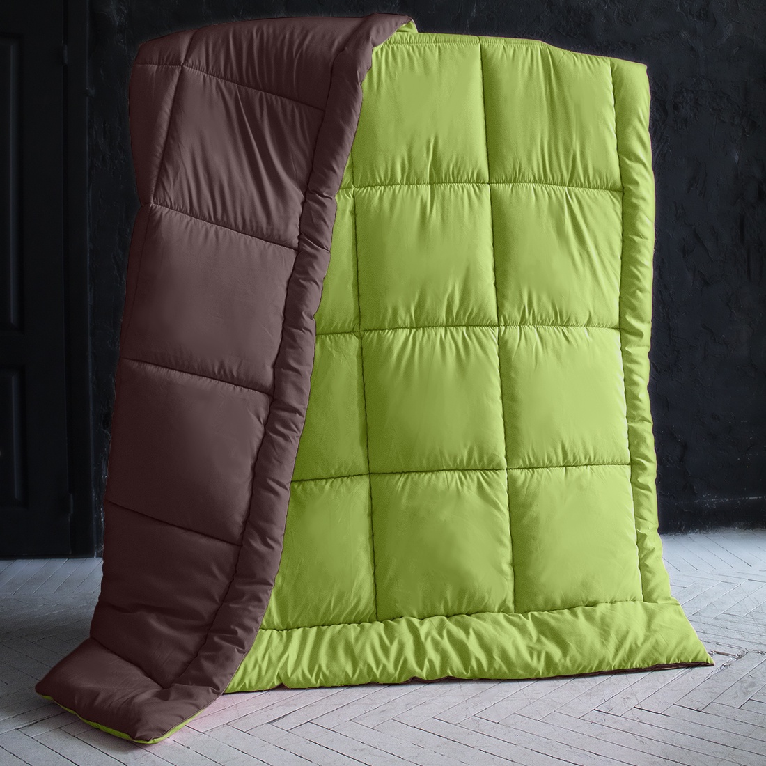 фото Одеяло "SleepiX", Мультиколор, цвет: темно-коричневый, салатовый, 220х240 см Sleep ix