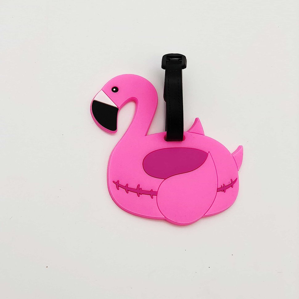 фото Бирка для багажа Дайте две! "Розовый фламинго"