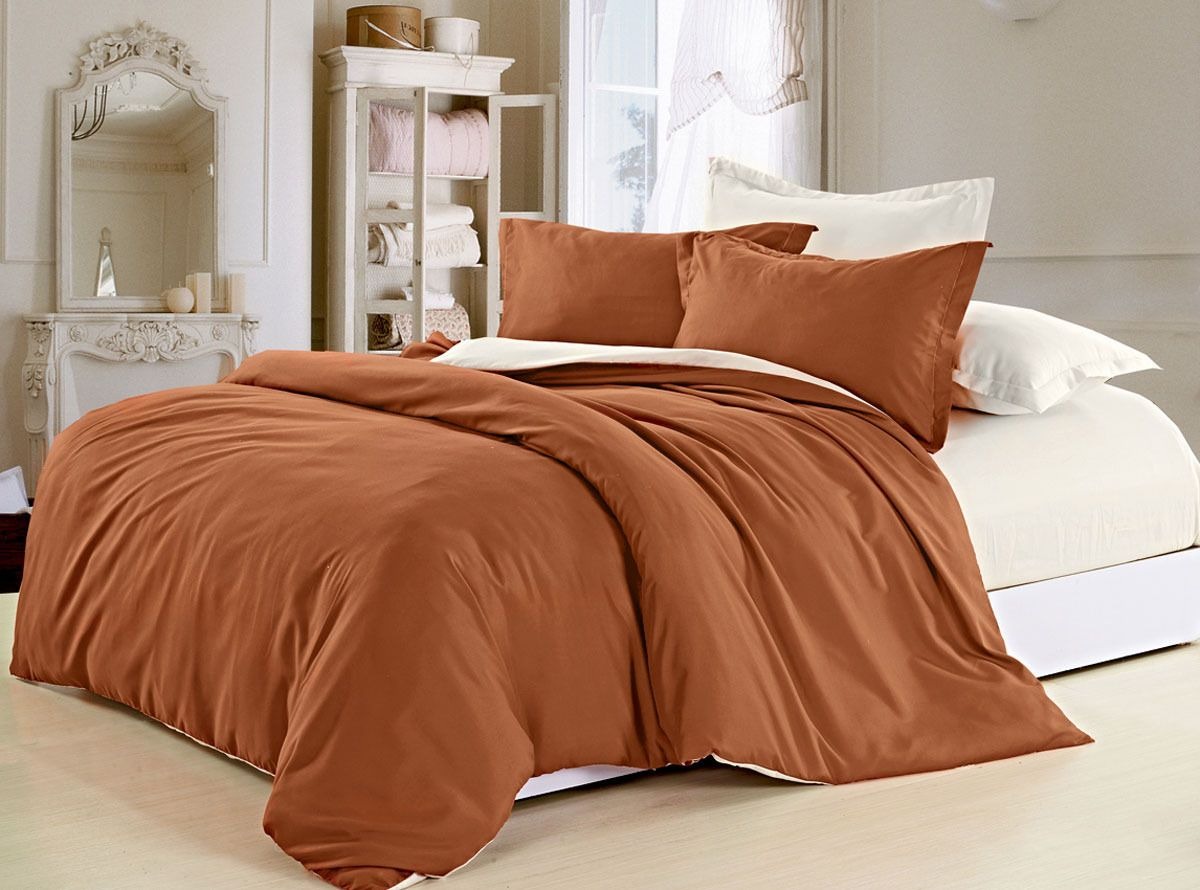 фото Комплект постельного белья Optimum Bed Linen Delux (Tерракотовый)