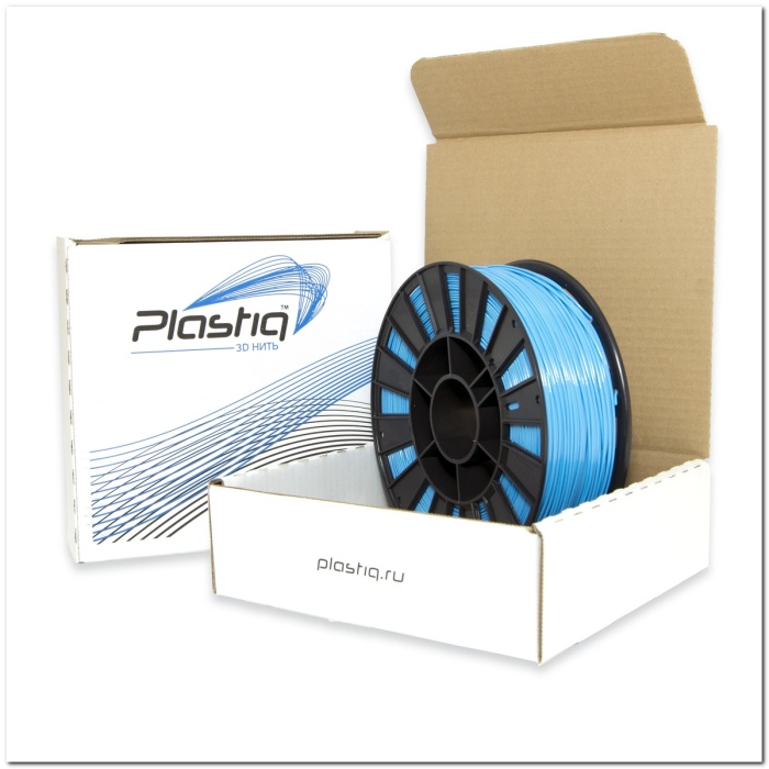 фото Пластик PETG для 3D печати Plastiq голубой, 1.75 мм, 300 м.