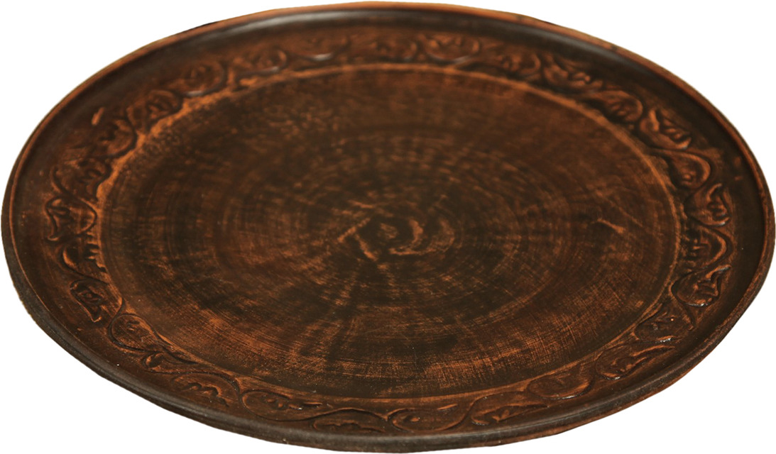 фото Тарелка плоская, с декором, коричневый, диаметр 20 см Ооо "ариста компани"