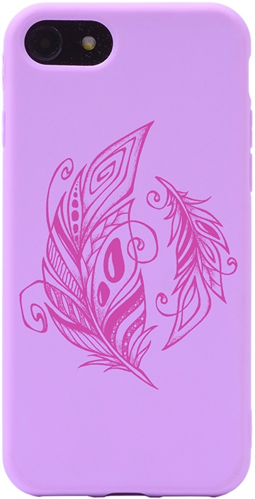 фото Чехол-накладка Candy 3D Grand Feather для Apple iPhone 8 / 7 фиолетовый GOSSO CASES