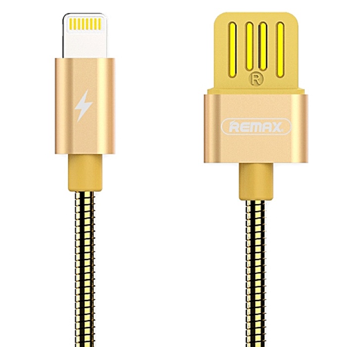 фото USB кабель Remax RC-080i Lightning золотой