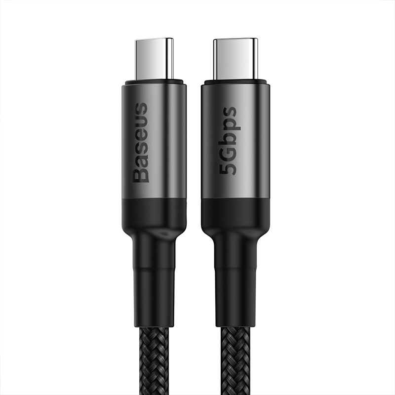 фото Кабель Baseus Cafule series cable Type-C PD3.1 Gen1 60W (20V/3A) 1m Gray+Black