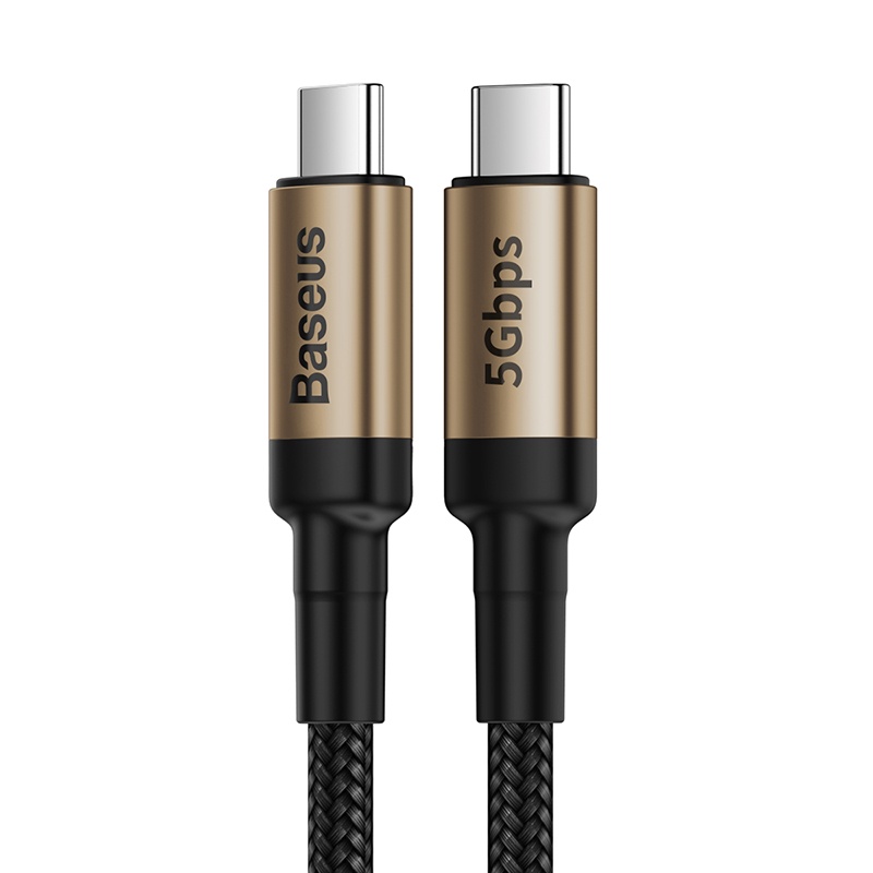 фото Кабель Baseus Cafule series cable Type-C PD3.1 Gen1 60W (20V/3A) 1m Gold+Black